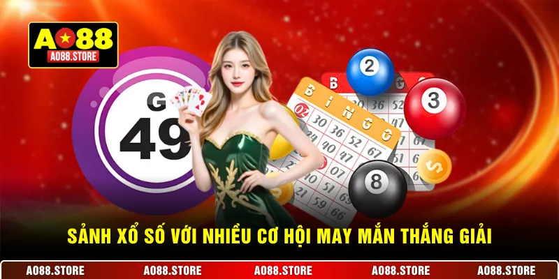 Sảnh xổ số với nhiều cơ hội may mắn thắng giải